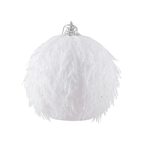 White Christmas Baubles 4 pcs G3096