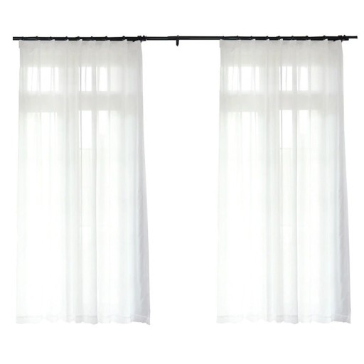 White Curtain with Rings