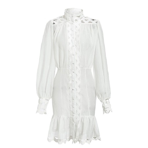 White Dress with Cut-Outs