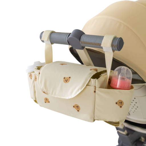 Wickeltasche für Kinderwagen mit Seitentaschen Niedlicher Druck mit Bären Praktische Organisation für Mütter und Kinder