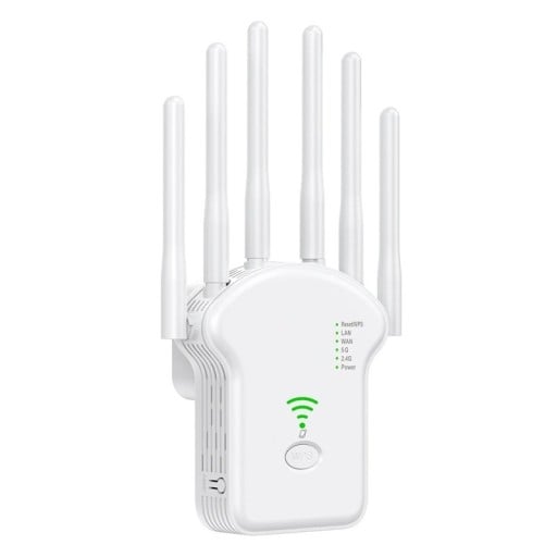 WiFi-reititin ja signaalivahvistin 2,4 GHz 300 Mb/s langaton toistin AP- ja reititin-tilassa valkoinen kotiverkon WiFi-peiton laajentamiseen