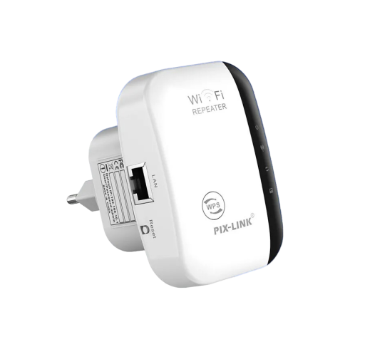 WiFi-signalforstærker Trådløs WiFi-forstærker Signalforstærker Kraftig WiFi-signalforstærker 300 Mbps bred dækning WiFi-signalforlænger med 300 Mbps hastighed 9 x 7,5 cm hvid