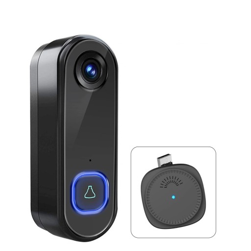 WiFi Video-Türklingel mit 1080P Kamera Tuya Smart IP65 kabellose Türklingel mit Gegensprechanlage und Empfänger