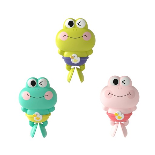 Wind-Up Frog for Water 12.5 x 8 x 4.5 cm Plastic Water Toy for Bath and Pool No Batteries Required Colourful Design