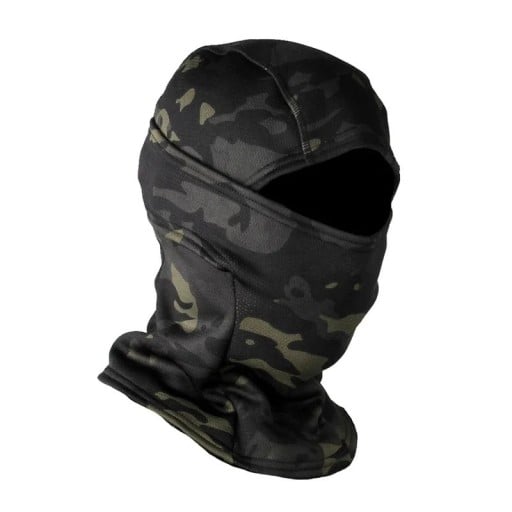 Winter Fleece-Kapuze 38 x 23 cm Camouflage Winddichte Warme Vollgesichtsmaske aus Polyester für Skifahren, Radfahren und Motorradfahren