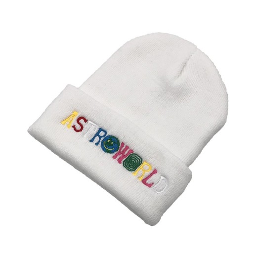 Winter Hat with Colourful Inscription