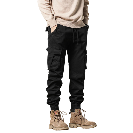 Winter heren cargobroek Warme broek met fleecevoering Meerdere zakken Outdoor werkbroek Comfortabele vrijetijdsbroek