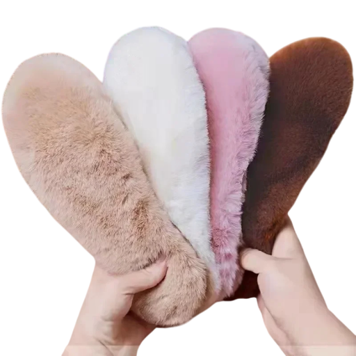 Winter Plush Insoles Neutral Colour Warm Insoles for Winter Soft Material Foot Warmth Comfortable Wear for Any Footwear