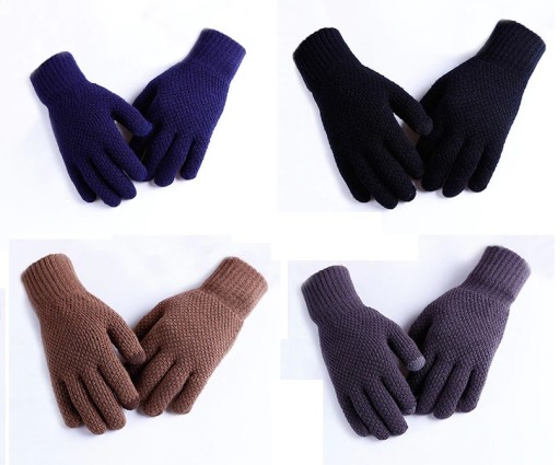 Winter-Strickhandschuhe für Herren