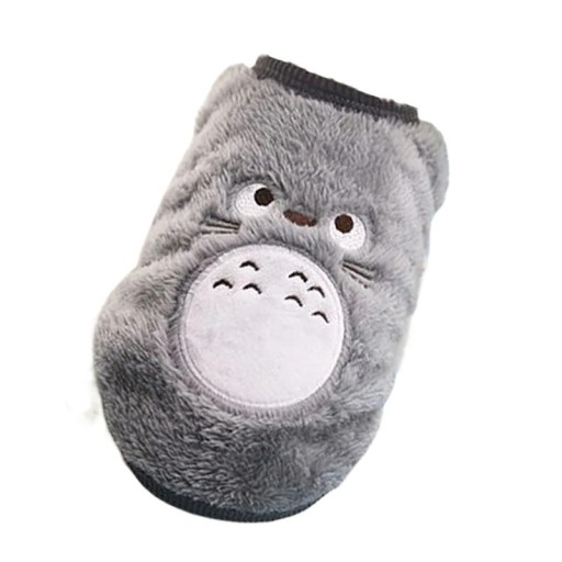 Winteranzug für Hunde XXS Wärmendes weiches Outfit für kleine Hunde 0,5–1 kg Brustumfang 25 cm Rückenlänge 15 cm Grauer Mantel im Mäusestil mit Ohren