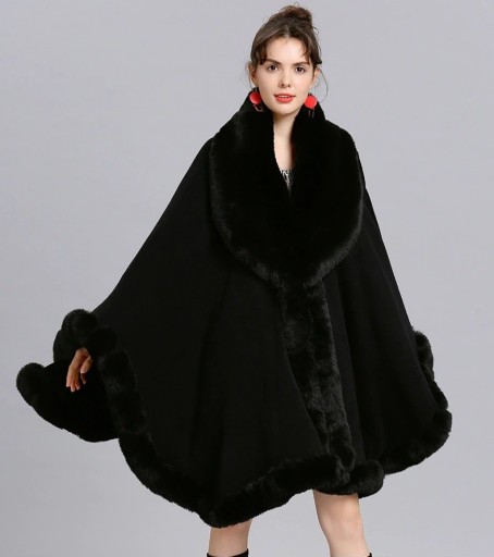 Winterponcho voor dames P2529