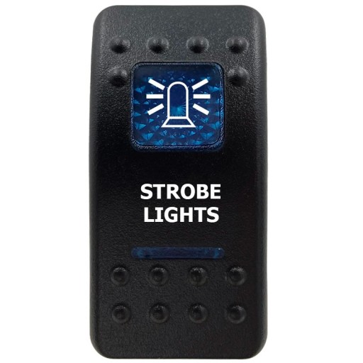 Wip Schakelaar Enkelpolig Waterdicht 12V Blauwe LED Verlichting Zwarte Schakelaar STROBE LIGHTS voor Auto Boot SUV en Off-road Voertuigen