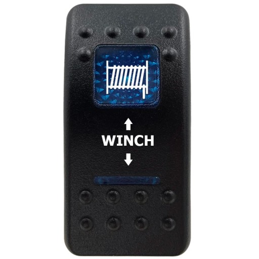 Wip Schakelaar Enkelpolig Waterdicht 12V Blauwe LED Verlichting Zwarte Schakelaar WINCH voor Auto Boot SUV en Off-road Voertuigen