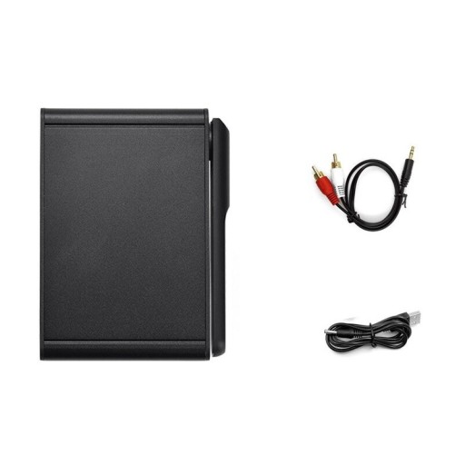 Wireless Audio Receiver or Transmitter for Transmission up to 100 m 3.5 mm Jack Connector Powered via USB 5 V Flat Box with Antenna