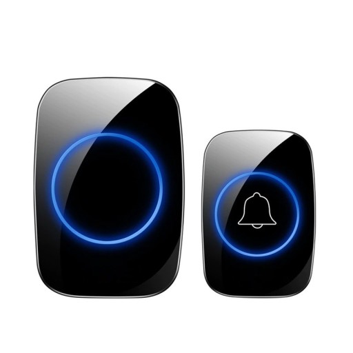 Wireless Doorbell 300 m LED Notification 60 Melodies 5 Volume Levels Waterproof Button
