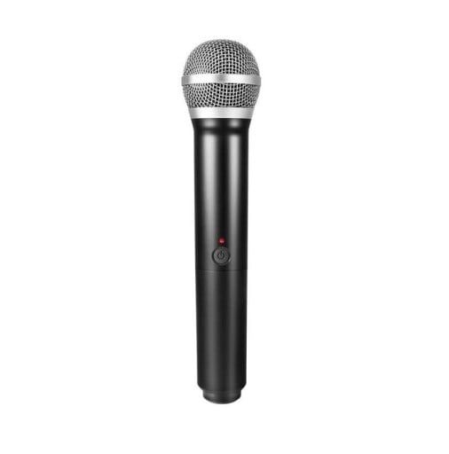 Wireless Handheld Karaoke Microphone Dynamic Cardioid Frequency Range 40 Hz to 18 kHz 6.35 mm Jack and 3.5 mm Adapter Battery Operated 2x AA Black