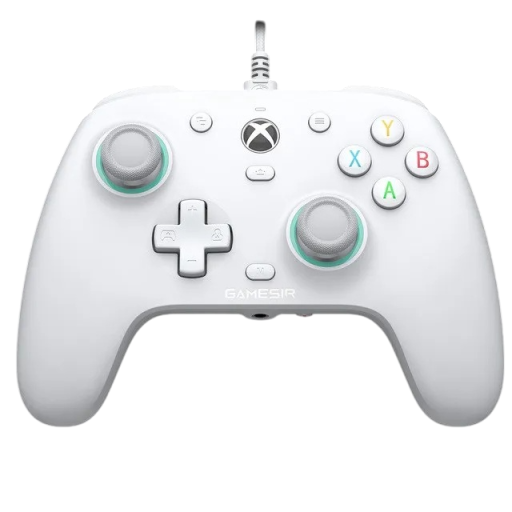 Witte GAMESIR G7 SE bekabelde controller voor Xbox/PC/Steam met Hall-effect, aangepaste software, trillingen en vervangbare hoes