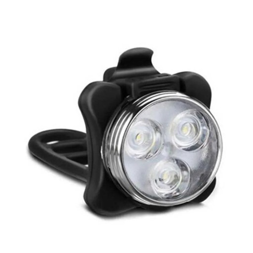 Witte LED COB-fietslamp, waterdicht, IPX4, oplaadbaar, USB, met 4 verlichtingsstanden, veilige nachtverlichting