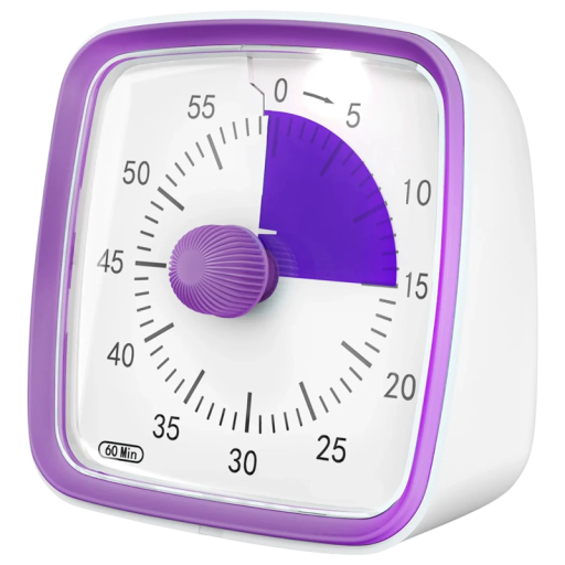 Wizualny cichy timer z lampką nocną 60-minutowy budzik odliczający czas dla dzieci i dorosłych Timer do domu, kuchni, szkoły