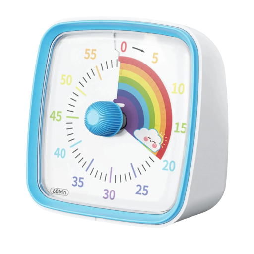 Wizualny timer odliczający 60 minut z lampką nocną Cichy timer dla dzieci i dorosłych Do użytku domowego i szkolnego Łatwy w konfiguracji