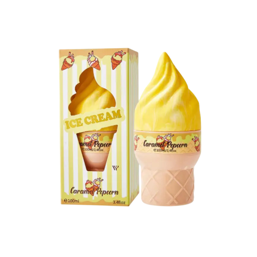 Woda toaletowa Caramel Popcorn słodki zapach popcornu karmelu mleka jaśminu i tonki 100 ml spray lód w flakonie na co dzień i jako prezent