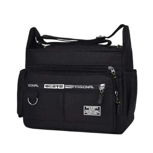 Wodoodporna męska torba typu crossbody 25×25,7×13,3 cm Mała torba na ramię do pracy Torba robocza Oxford wykonana z nylonu i poliestru z wieloma kieszeniami