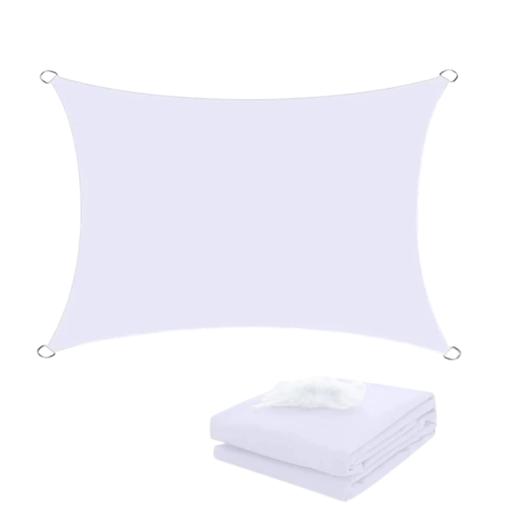 Wodoodporna plandeka przeciwsłoneczna 300 x 400 cm Plandeka poliestrowa do ogrodu, na taras, balkon, basen, plażę, namiot, parasol, na zewnątrz, biwakowanie