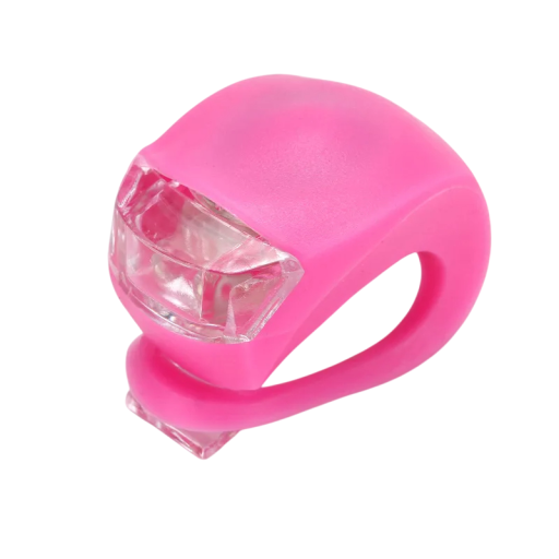 Wodoodporna silikonowa lampka rowerowa LED 3×4 cm Lampka rowerowa z 3 trybami oświetlenia Szybkie i wolne miganie Zasilanie 2 baterie AG10