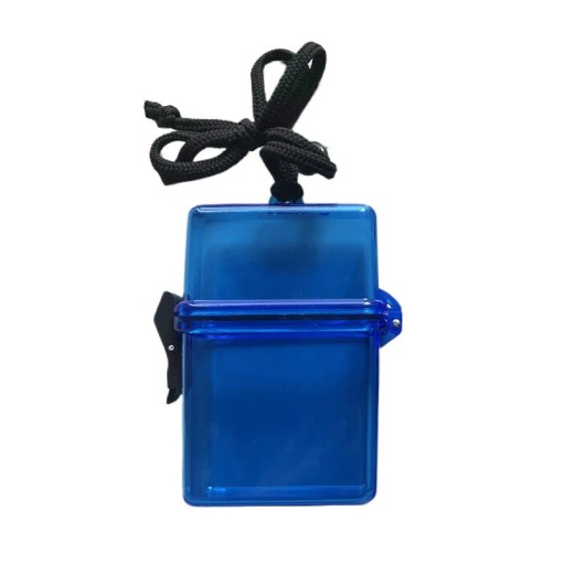 Wodoodporny przezroczysty pojemnik na karty fotograficzne 12 x 9,5 x 3,7 cm plastikowy z linką do ochrony i przenoszenia kart