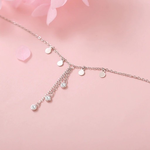 Women's Choker Necklace with Zircons D408