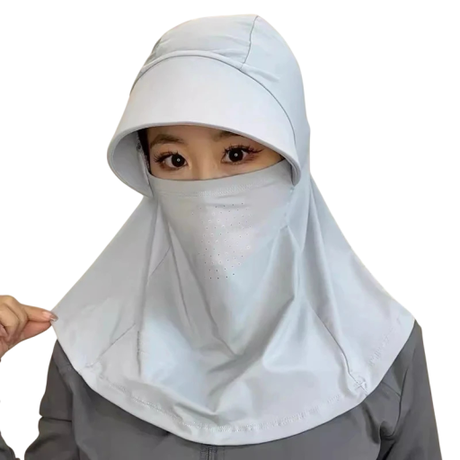 Women's Head and Neck Cover with Visor and Face Shield Polyester Sun Protection for Sports and Outdoor Activities