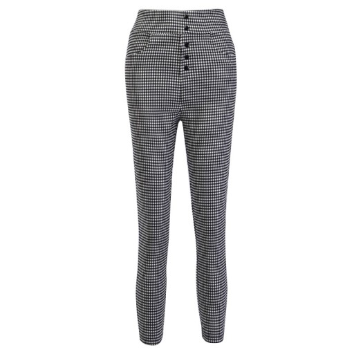 Women's High-Waisted Checked Trousers