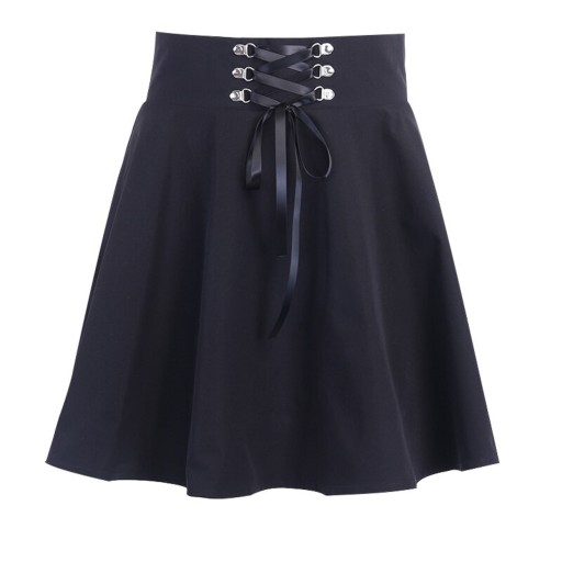 Women's High-Waisted Skirt with Lacing