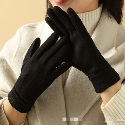 Women's Knitted Touchscreen Gloves Universal Size Warm Winter Gloves Polyester Wool Cashmere Soft Elegant Gloves for Everyday Wear