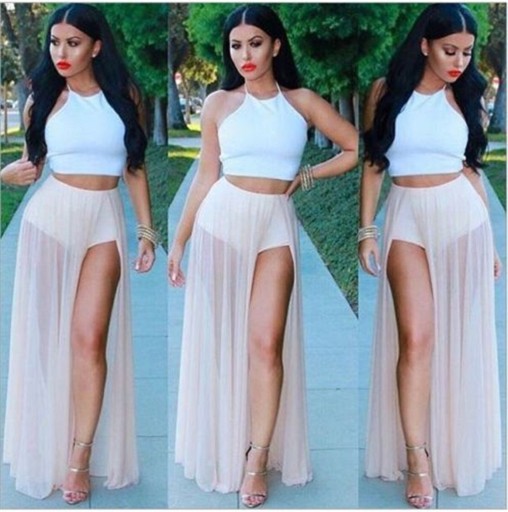 Women's Long Sheer Skirt