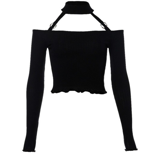 Women's Long Sleeve Top with Turtleneck
