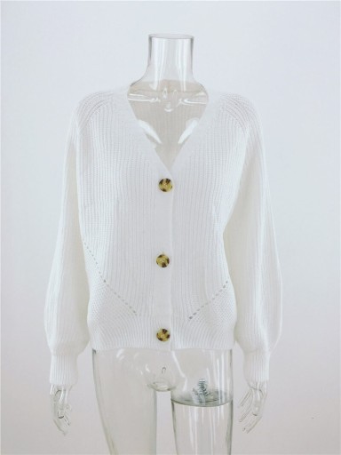 Women's Loose Sweater with Buttons