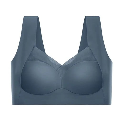 Women's Seamless Bra with Wide Straps Elastane Nylon for Everyday Wear without Discomfort and Visible Seams