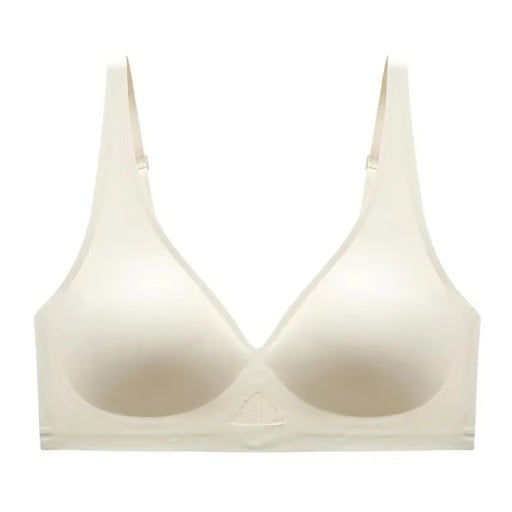 Women's Smooth Design Wireless Bra Elastane Polyamide Lightweight Stretchy Underwear for Everyday Wear