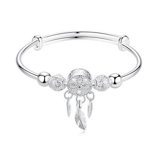Women's Solid Bracelet with Dreamcatcher