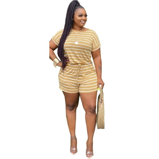 Women's Striped Top and Shorts