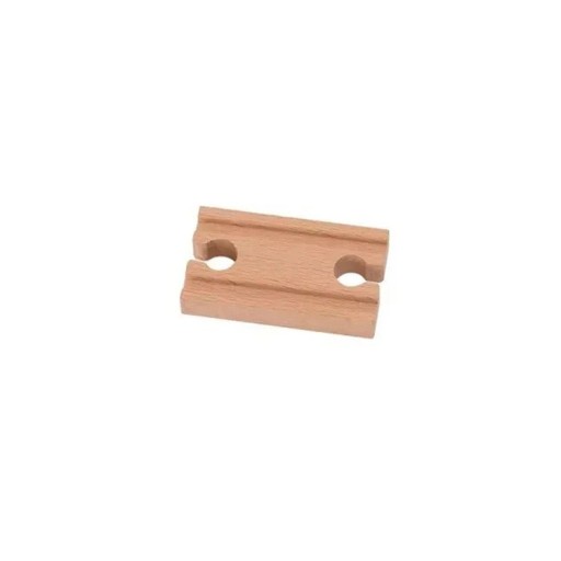 Wooden Bi-concave Track 7.4 x 4 x 1.2 cm Connecting Piece for Track Adjustment Insertion Element for Precise Connection of Wooden Train Tracks