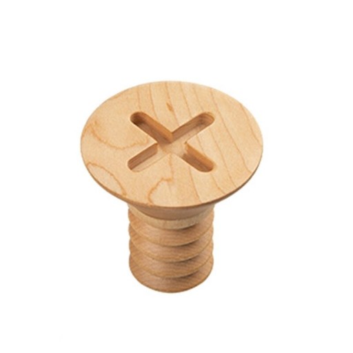 Wooden Hook in the Shape of a Screw