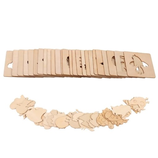 Wooden Painting Stencils 20 pcs