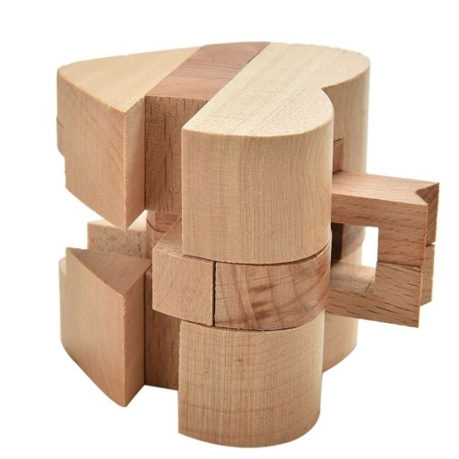 Wooden Puzzle in the Shape of a Heart