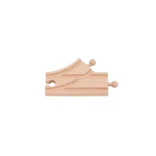 Wooden Small Split Track 10.2 x 6.8 x 1.2 cm Division of Track into Two Directions Practical Piece for Creating Branches and Expanding Wooden Train Tracks