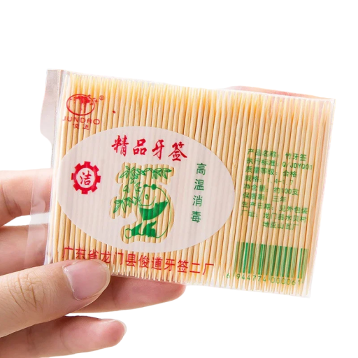 Wooden Toothpicks 500 pcs Disposable Bamboo Toothpicks Double-Sided Toothpicks