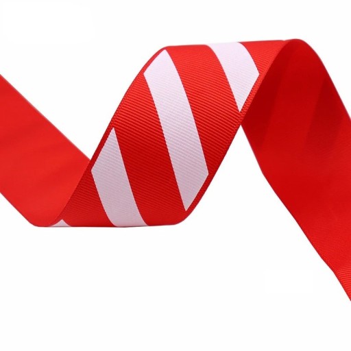 Wstążka w paski 38 mm x 9,1 m Wstążka dekoracyjna Wstążka prezentowa Wstążka dekoracyjna do wianków Kreatywne kreacje Dekoracje świąteczne, ślubne i prezentowe