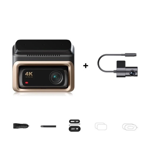 Z60 Pro duálkamerás autós kamera elöl 4K Ultra HD + hátsó 1080P 5GHz Wi-Fi, 4G és hangvezérlés, fekete