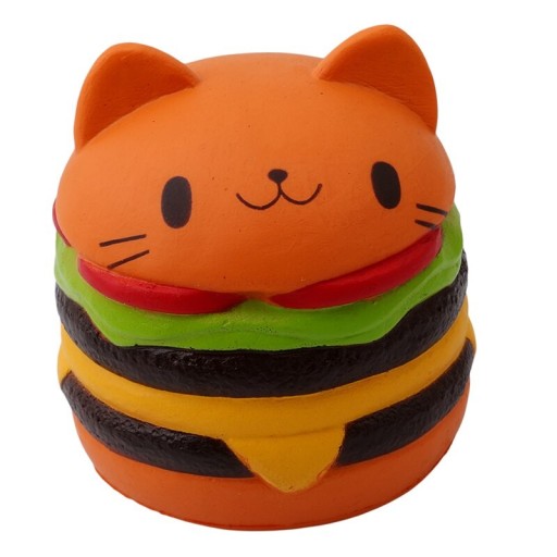 Zabawka do wyciskania hamburgera dla kota